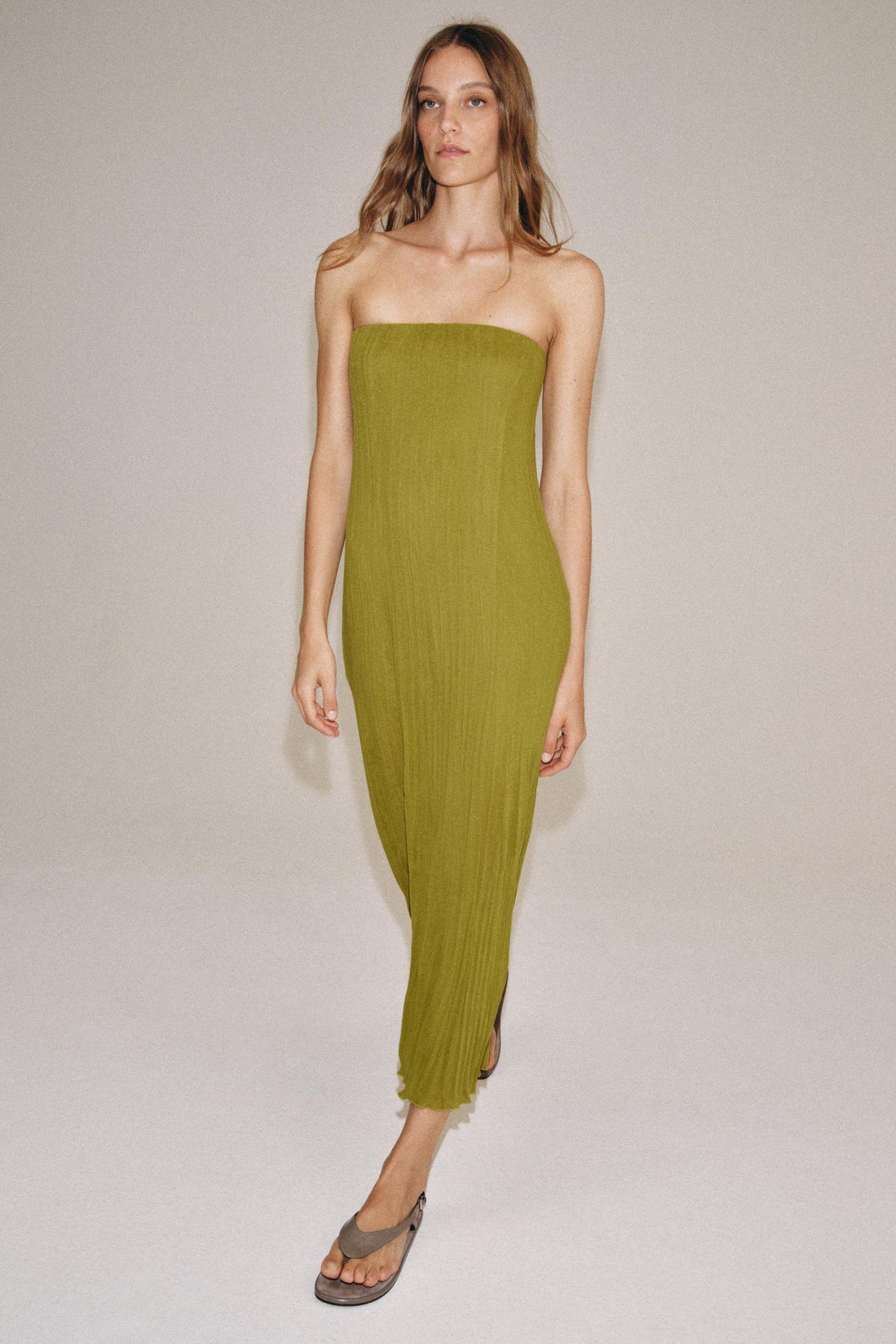 VESTIDO PALABRA DE HONOR TEXTURA